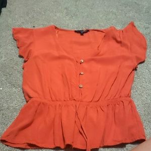 Size large orange blouse